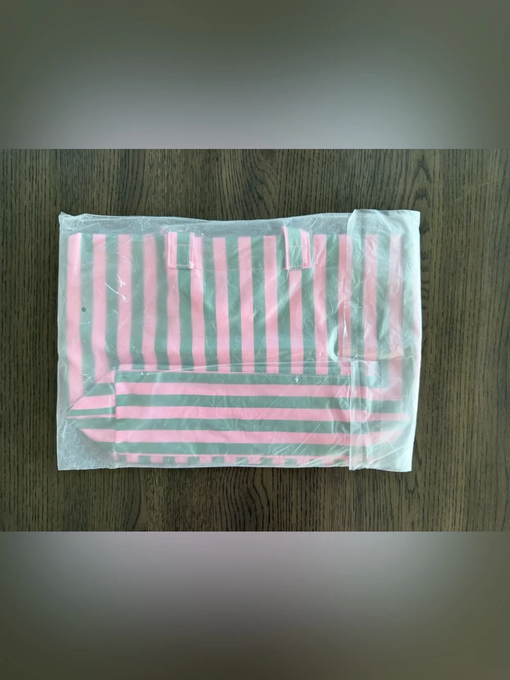 Striped Pink and Green Tote Bag - BRAND NEW